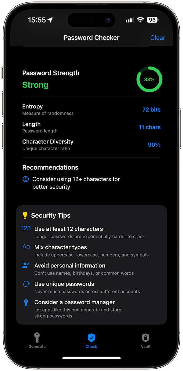 strongpass screenshot 2